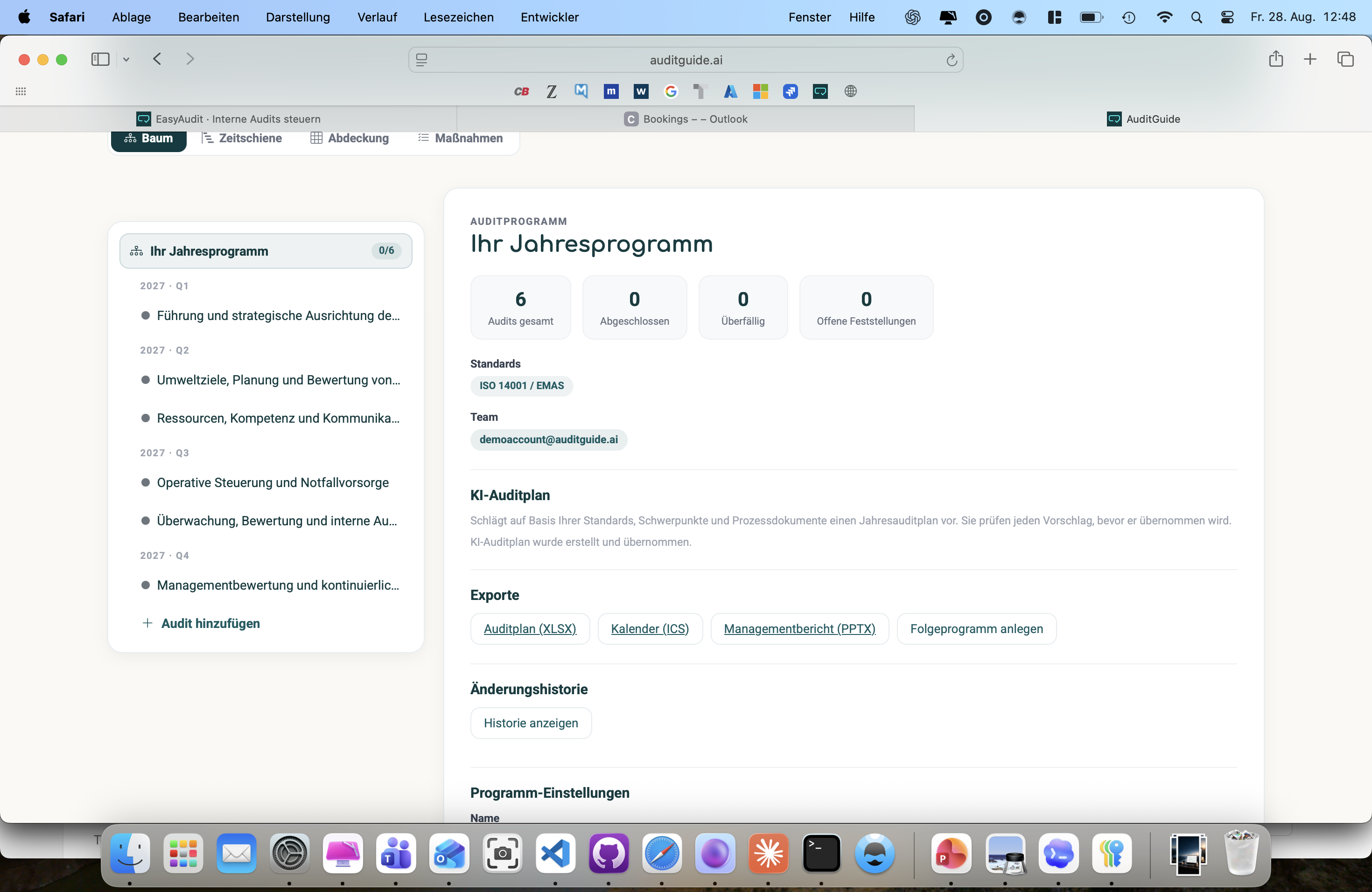 AuditGuide EasyAudit · Jahresprogramm